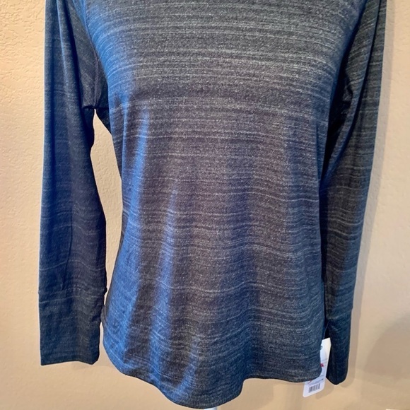 NWT Athletic Hoodie Medium Apana Yoga Lifestyle Activewear Heather Black LongSlv - Picture 4 of 16